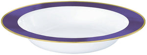 Gold Rim Bowls - PURPLE