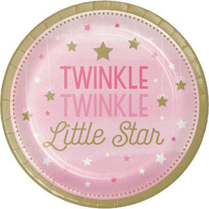 One Little Star (GIRL) - PAPER PLATE 17cm