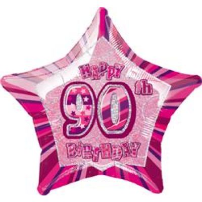 45cm Foil Balloon - HAPPY 90TH BIRTHDAY