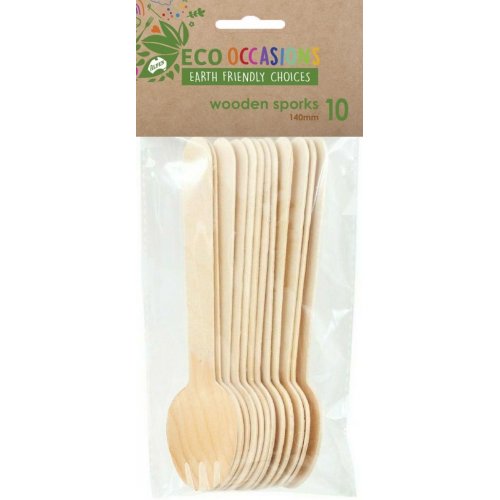 Bamboo SPORKS 10pk - 155mm