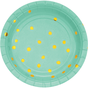 TOC MINT & GOLD - PAPER Plate 17cm