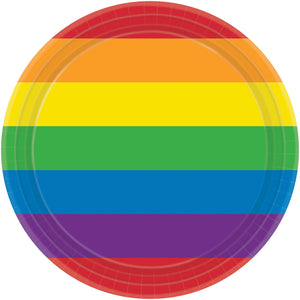 PAPER PLATE - RAINBOW 17CM