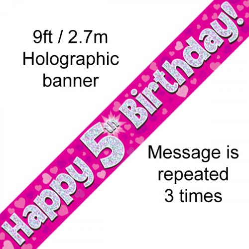 Banner - Happy Birthday -5TH BIRTHDAY