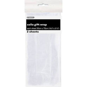 CELLO WRAP - CLEAR SHEETS (2 SHEETS)