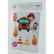 Acrylic Cake Topper - FIRE TRUCK KIT 7PC