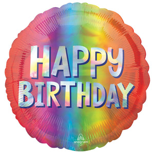 45cm Foil Balloon - Happy Birthday RAINBOW