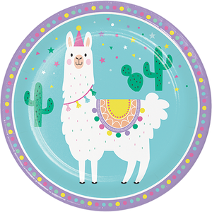 Party Paper Plates 23cm - LLAMA