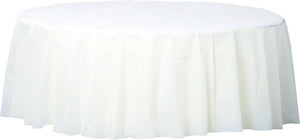 WHITE - Round Tablecover