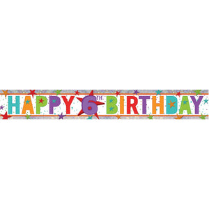 Banner - Happy 6th Birthday (Holographic)