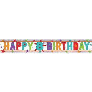 Banner - Happy 8th Birthday (Holographic)