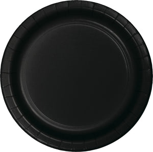 BLACK - Paper Plates 23cm