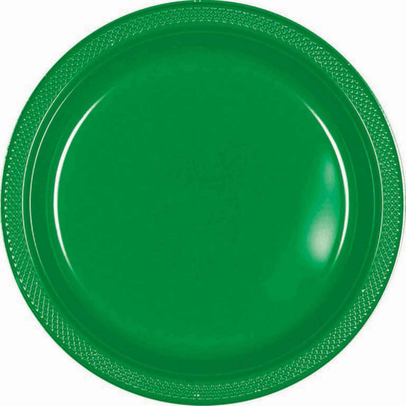 (DL)Forest Green - Plastic Plate 17cm