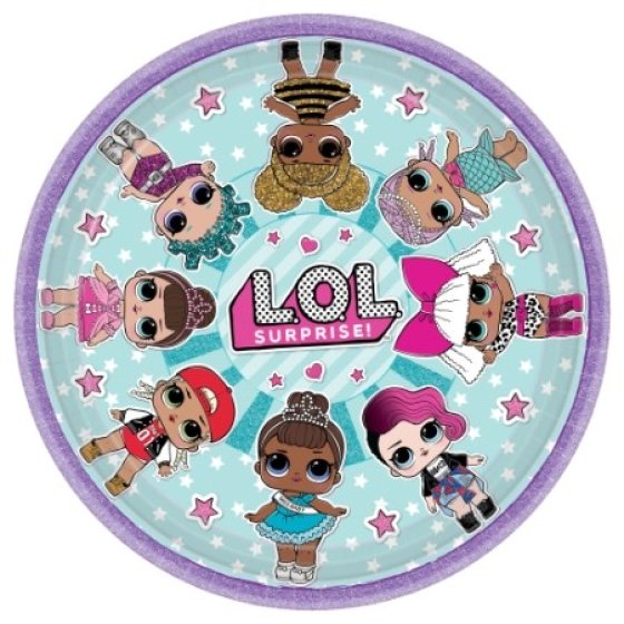 Party Paper Plates 23cm - LOL