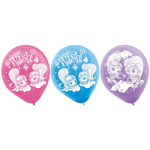 SHIMMER & SHINE Latex Balloons - 6Pk